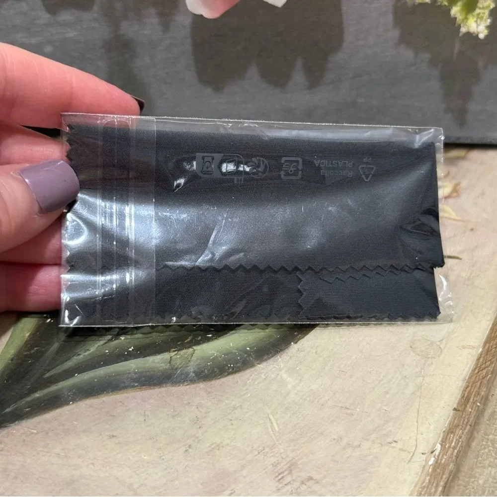 Ralph Lauren Eyeglasses Hard Case Black with Cleaning Cloth